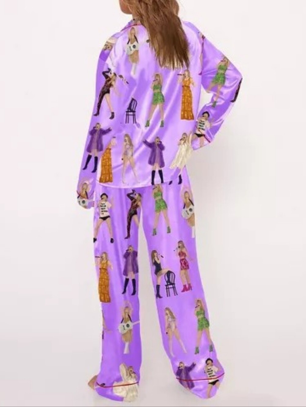 Taylor Swift Eras Tour Miami Satin Pajama Set For Women - Picture 2 of 11